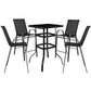 3 Piece Outdoor Glass Bar Patio Table Set With 2 Barstools By Flash Furniture | Outdoor Dining Sets | Modishstore - 2