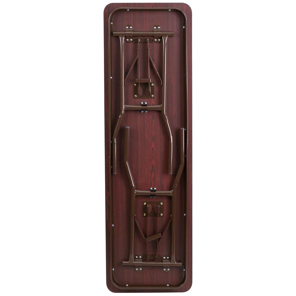 18'' X 60'' Rectangular High Pressure Mahogany Laminate Folding Training Table By Flash Furniture | Side Tables | Modishstore - 3