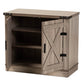 baxton studio wayne modern contemporary farmhouse oak brown finished wood 2 door shoe storage cabinet | Modish Furniture Store-3