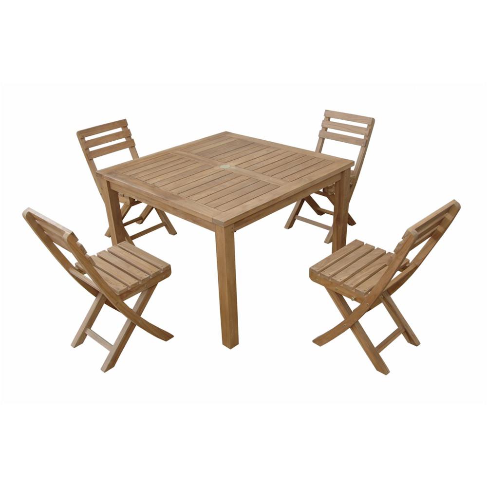 Montage Alabama 5- Pices Dining Set By Anderson Teak | Outdoor Dining Sets | Modishstore - 3