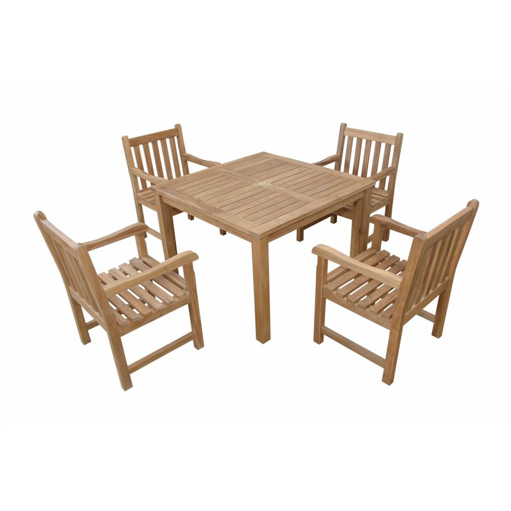 Montage Braxton 5- Pices Dining Set B By Anderson Teak | Outdoor Dining Sets | Modishstore - 2