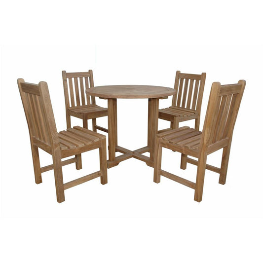 Montage Braxton  5- Pices Dining Set C By Anderson Teak | Outdoor Dining Sets | Modishstore