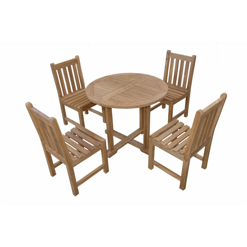 Montage Braxton  5- Pices Dining Set C By Anderson Teak | Outdoor Dining Sets | Modishstore - 2