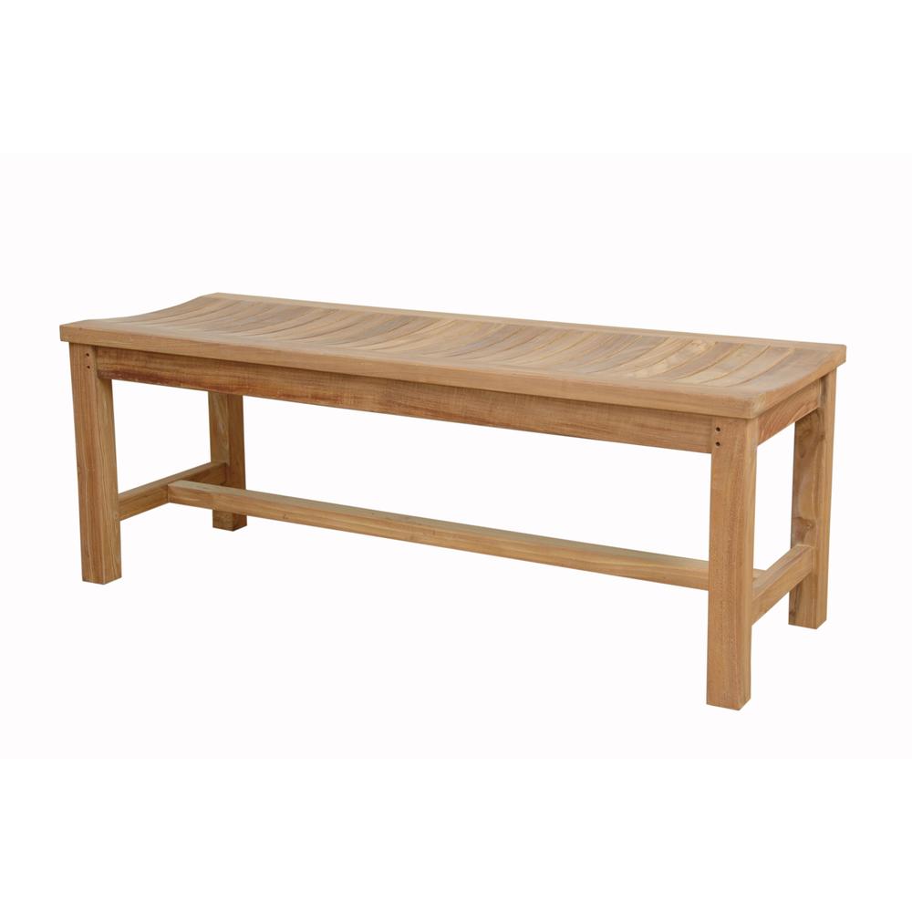 Madison 48" Backless Bench By Anderson Teak | Outdoor Stools & Benches | Modishstore - 2