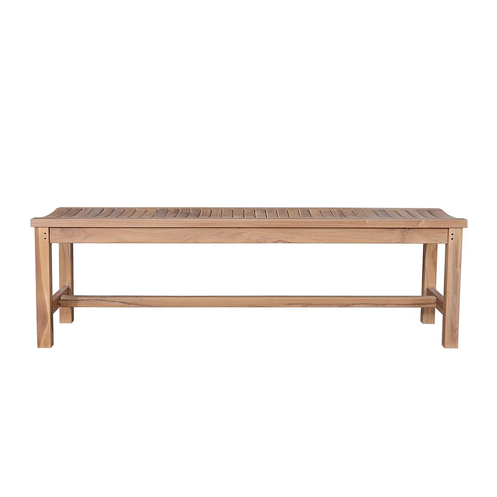 Madison 59" Backless Bench By Anderson Teak | Outdoor Stools & Benches | Modishstore - 2
