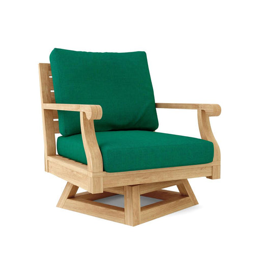 Riviera Swivel Armchair + Cushion By Anderson Teak | Outdoor Chairs | Modishstore