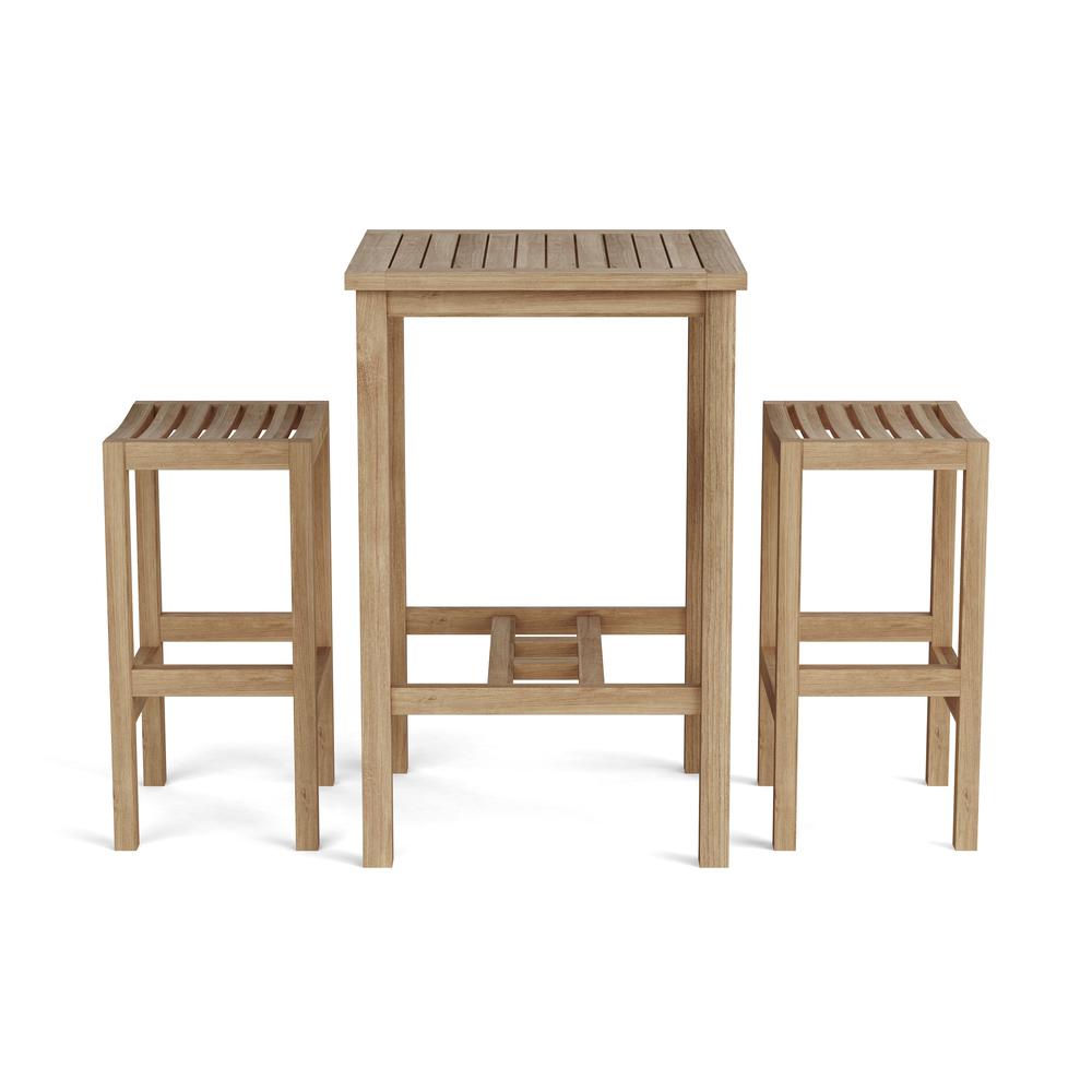 Bahama Montego 3-Pieces Square Bar Set By Anderson Teak | Bar Stools & Table | Modishstore - 3