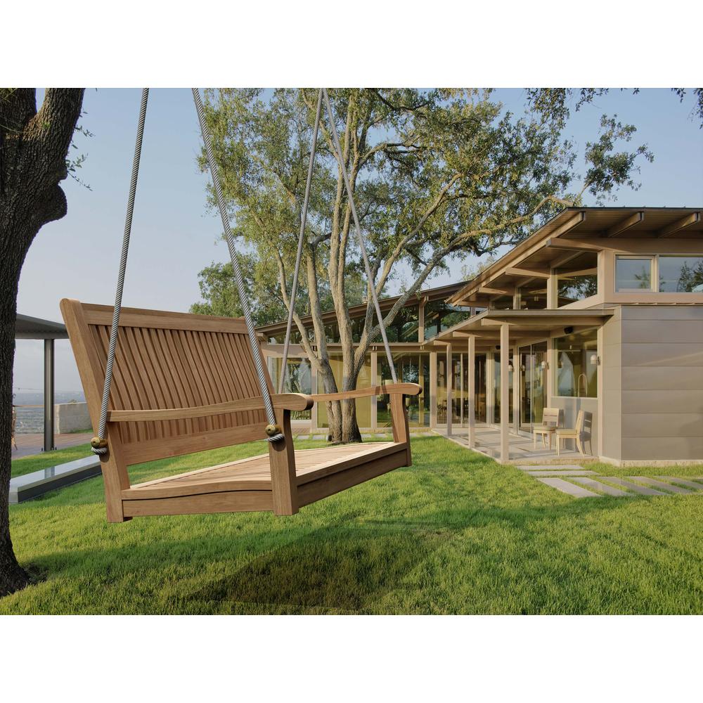 Del-Amo 48" Straight Swing Bench By Anderson Teak | Outdoor Porch Swings | Modishstore - 4