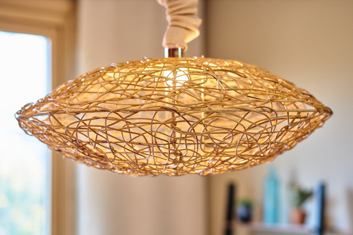 Rattan Mars Oval Chandelier By Artisan Living-6