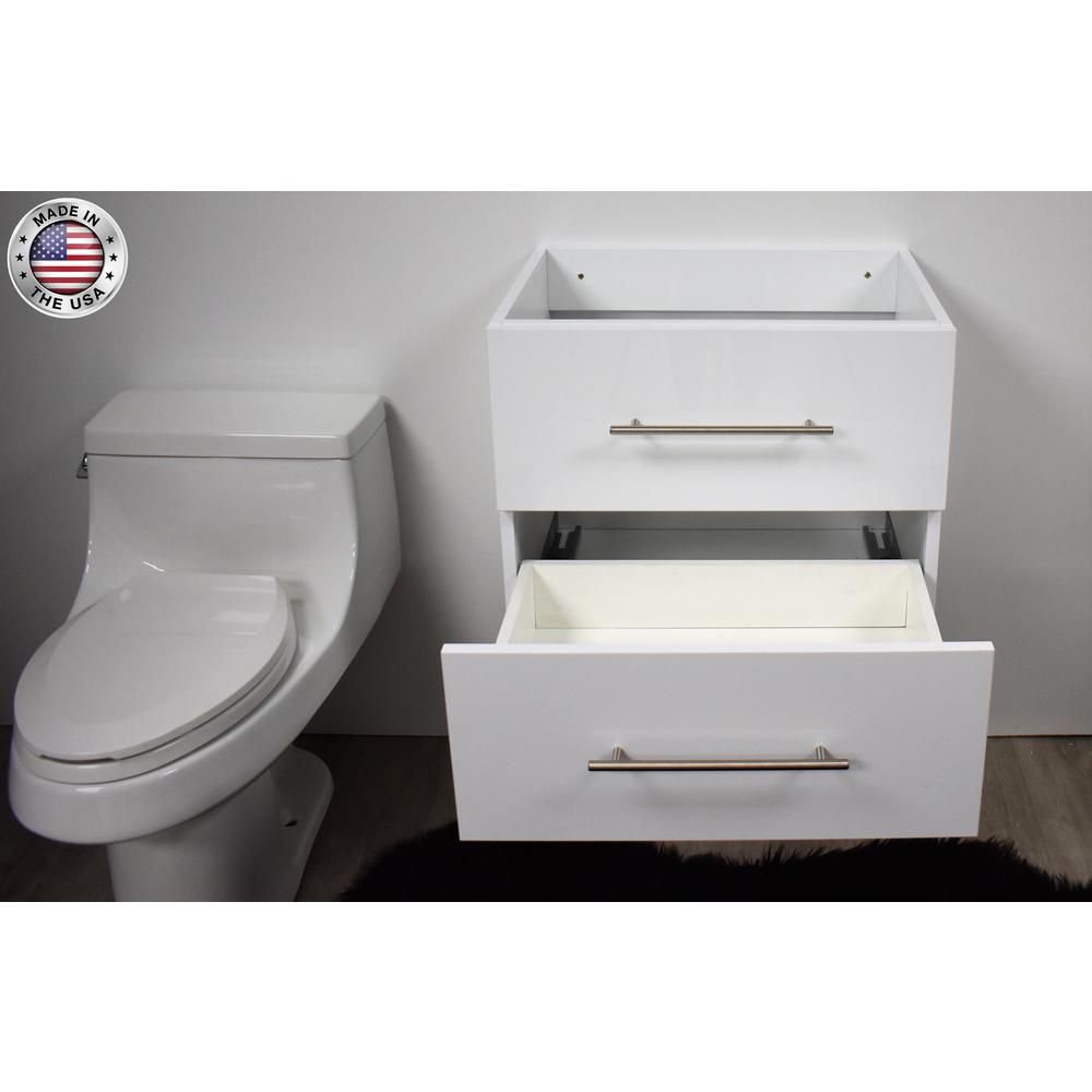 Napa 30" Modern Wall-Mounted Floating Bathroom Vanity in Glossy By Volpa USA | Bathroom Accessories |  Modishstore  - 4