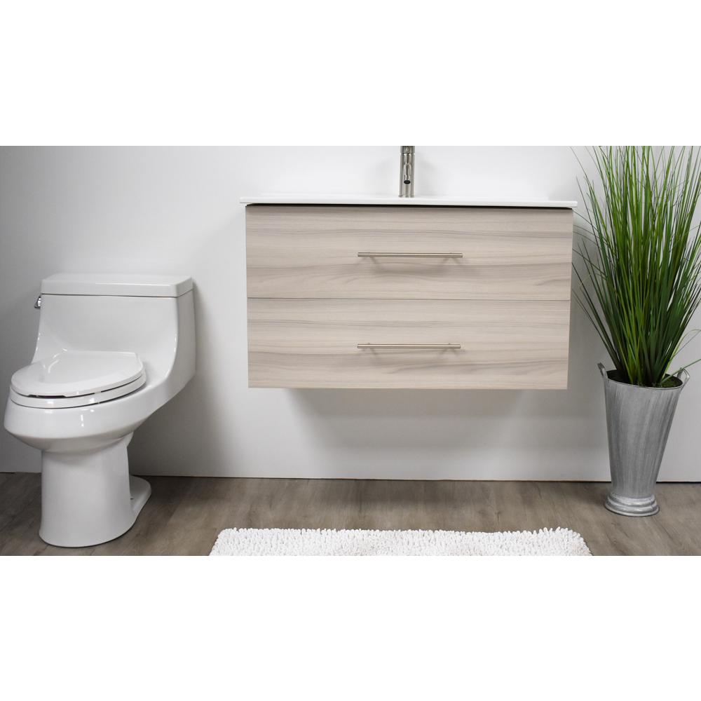 Napa 36" Modern Wall-Mounted Floating Bathroom Vanity with Ceramic By Volpa USA | Bathroom Accessories |  Modishstore  - 11