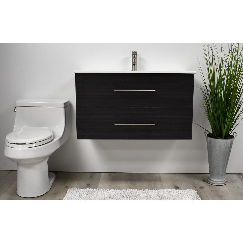 Napa 36" Modern Wall-Mounted Floating Bathroom Vanity with Ceramic By Volpa USA | Bathroom Accessories |  Modishstore  - 5