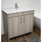 Villa 36" Modern Bathroom Vanity in Ash  Grey with Integrated Ceramic By Volpa USA | Bathroom Accessories |  Modishstore  - 8