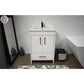 Capri 24" Modern Bathroom Vanity in White with White Microstone By Volpa USA | Bathroom Accessories |  Modishstore  - 2