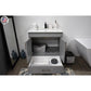Capri 30" Modern Bathroom Vanity in White with White Microstone By Volpa USA | Bathroom Accessories |  Modishstore  - 11