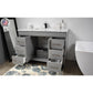 Capri 48" Modern Bathroom Vanity in Grey with Carrara Marble By Volpa USA | Bathroom Accessories |  Modishstore  - 8
