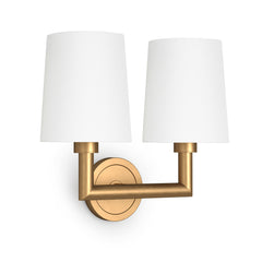 Southern Living Legend Sconce Double Natural Brass By Regina Andrew