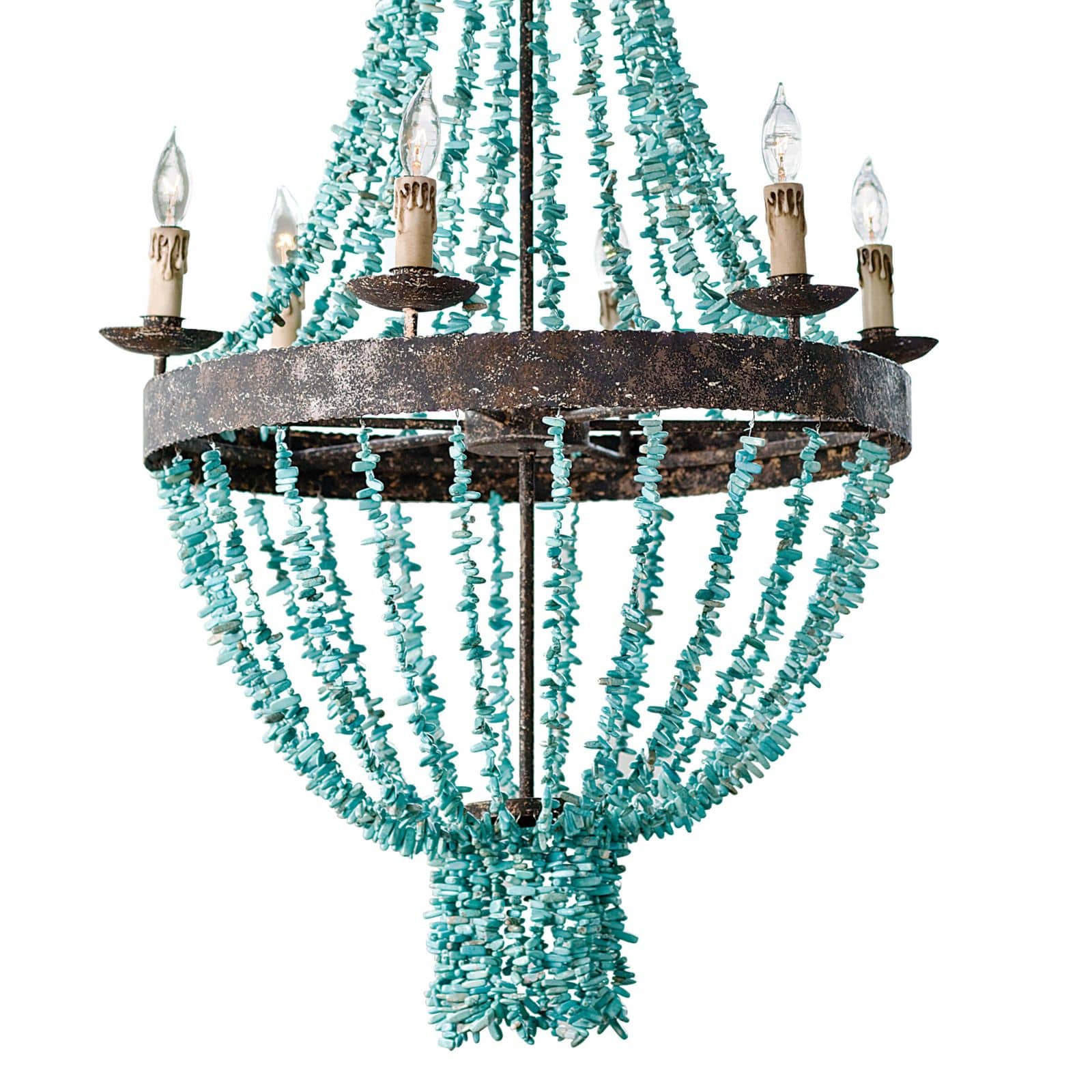Beaded Turquoise Chandelier By Regina Andrew | Chandeliers | Modishstore - 5