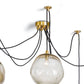 Molten Spider Small With Smoke Glass Natural Brass By Regina Andrew | Chandeliers | Modishstore - 5