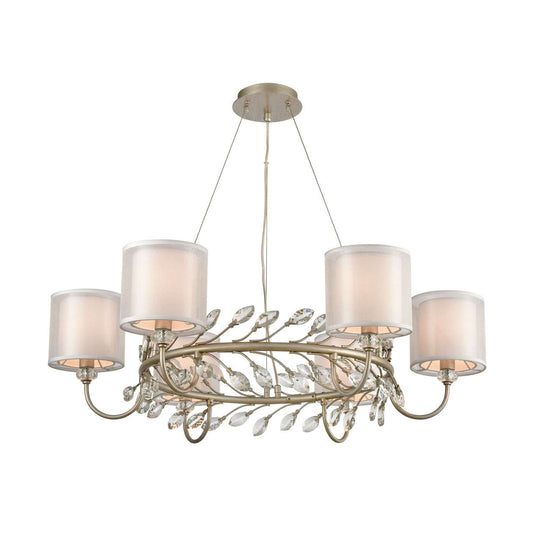 Asbury 6-Light chandelier in Aged Silver ELK Lighting | Chandeliers | Modishstore