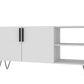 Manhattan Comfort Mid-Century - Modern Nolita 53.15" Sideboard with 4 Shelves in White | Sideboards | Modishstore-2