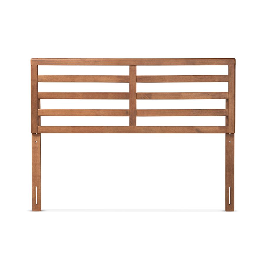 Baxton Studio Akemi Modern and Contemporary Ash Walnut Finished Wood Full Size Headboard | Headboards | Modishstore - 4