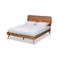 Baxton Studio Aimi Mid-Century Modern Walnut Brown Finished Wood Full Size Platform Bed | Beds | Modishstore - 3