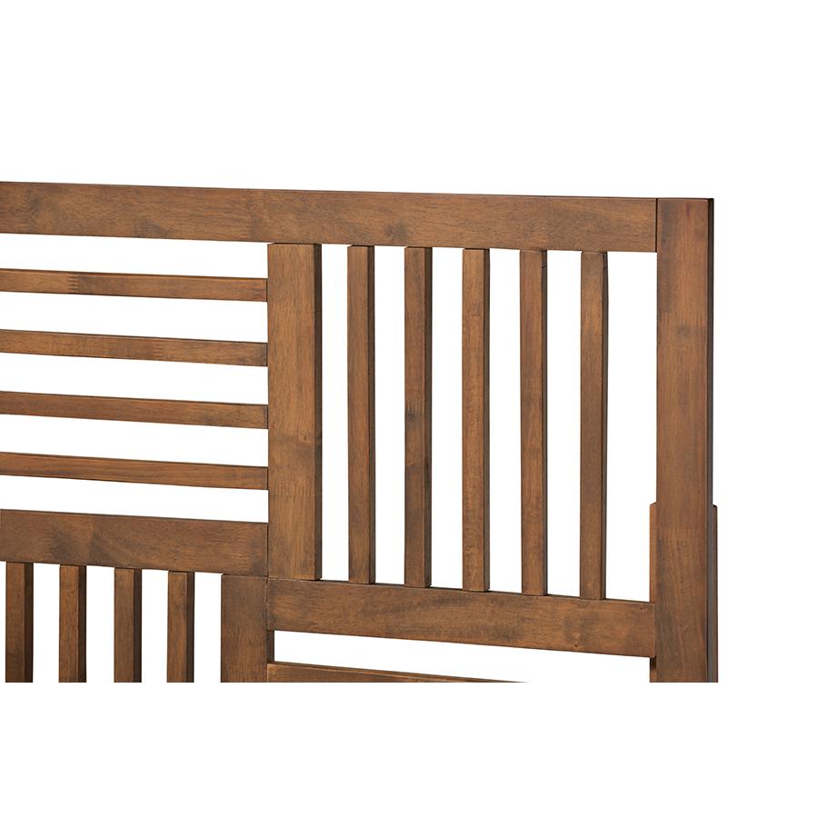 Baxton Studio Romy Modern and Contemporary Walnut Brown Finished Wood Twin Size Platform Bed | Beds | Modishstore - 4