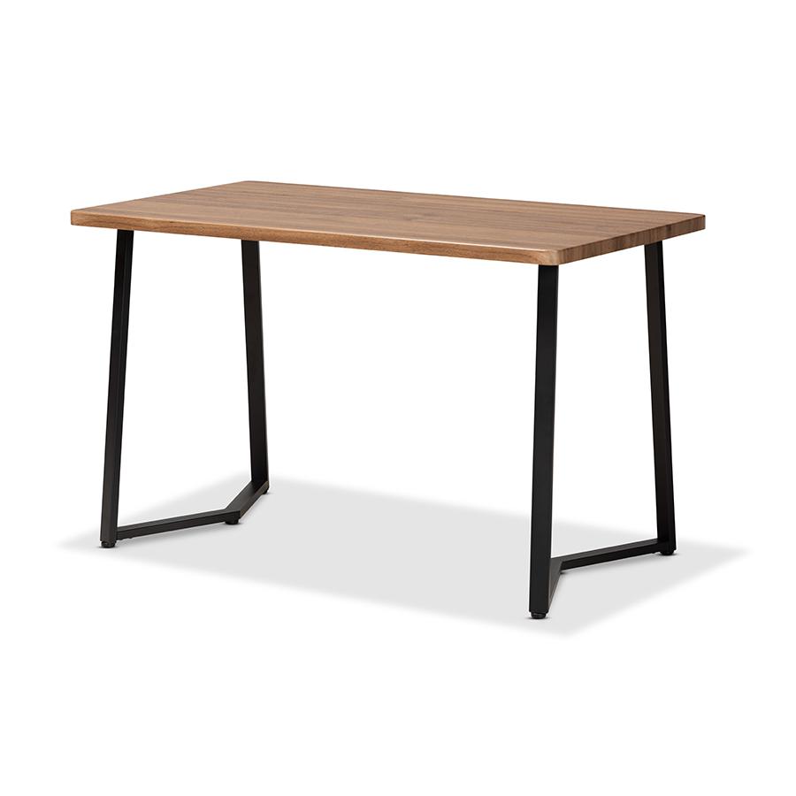 Baxton Studio Delgado Modern and Contemporary Grey Fabric Upholstered and Black Metal 5-Piece Dining Set | Dining Sets | Modishstore - 4