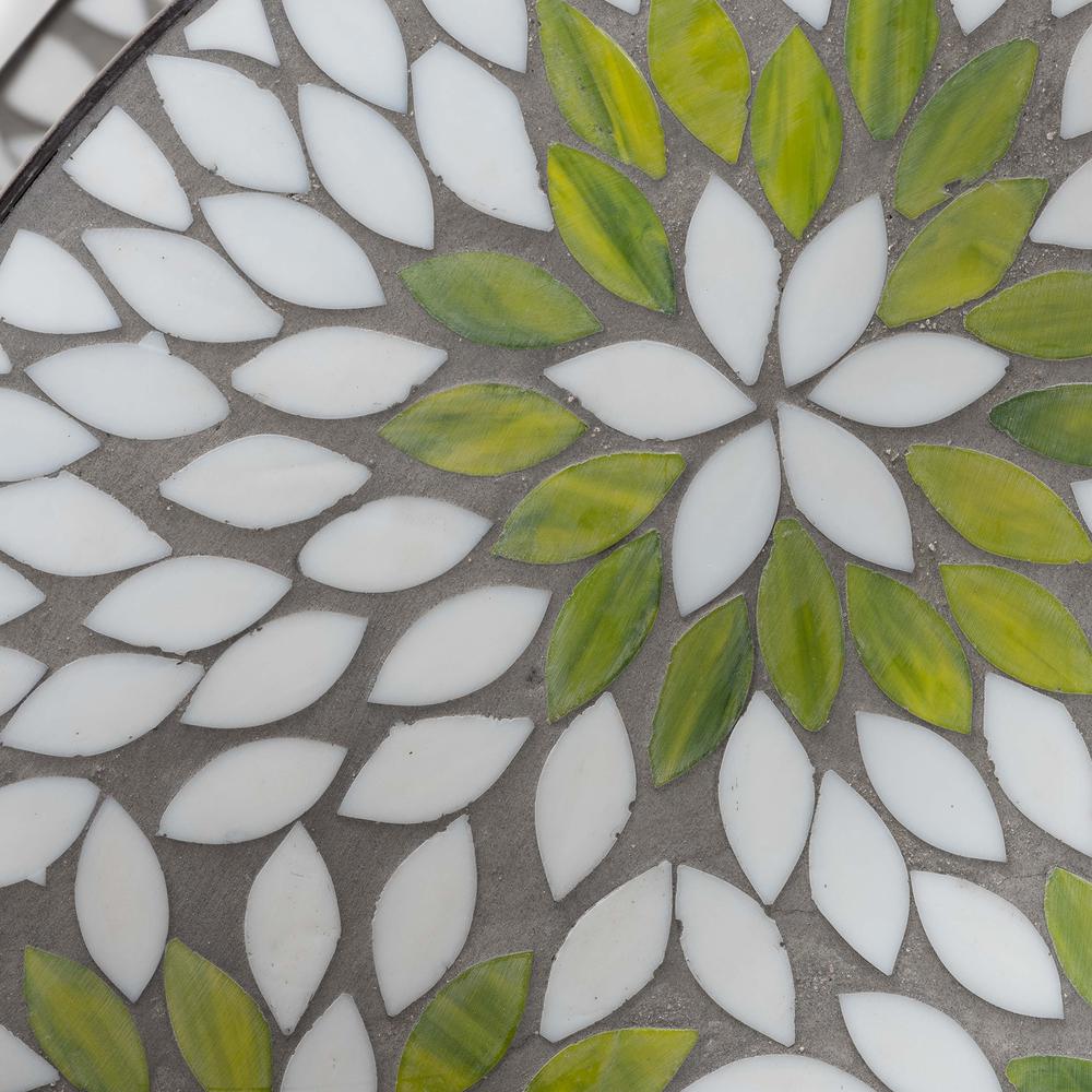 Baxton Studio Airell Modern and Contemporary Multi-Colored Glass and Black Metal 3-Tier Plant Stand | Outdoor Tables | Modishstore - 4