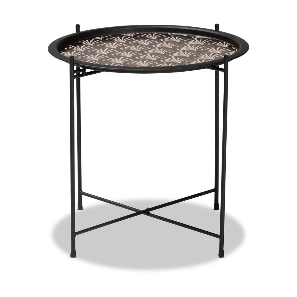 Baxton Studio Ivana Modern and Contemporary Black Finished Metal Plant Stand | Outdoor Tables | Modishstore - 2
