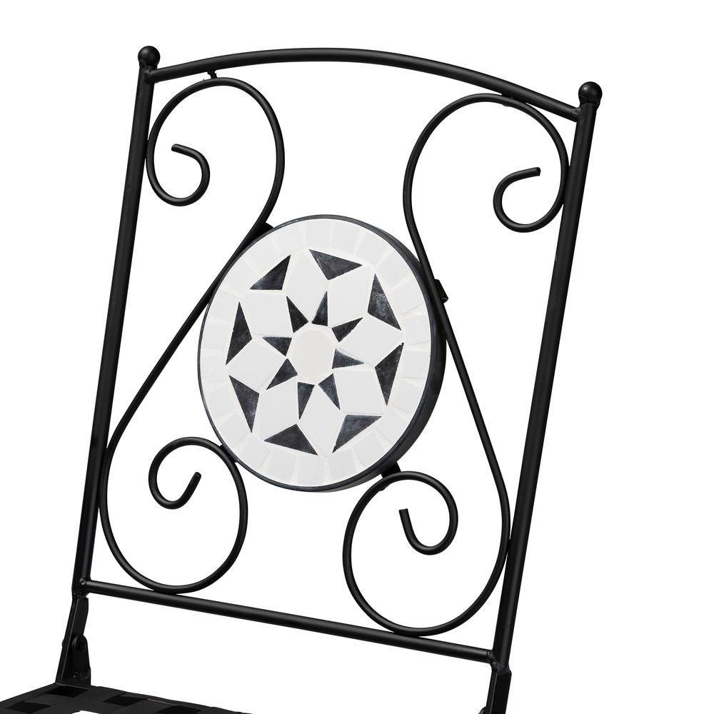 Baxton Studio Roana Modern and Contemporary Walnut Brown Finished Wood and Black Metal 5-Piece Dining Set | Dining Sets | Modishstore - 4