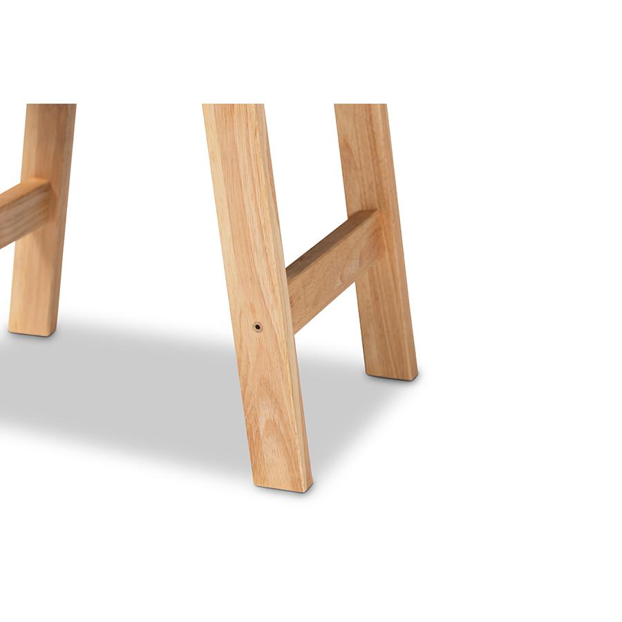 Baxton Studio Nahla Rustic Mid-Century Modern Black and Oak Brown Finished Wood Accent Bench | Benches | Modishstore - 4