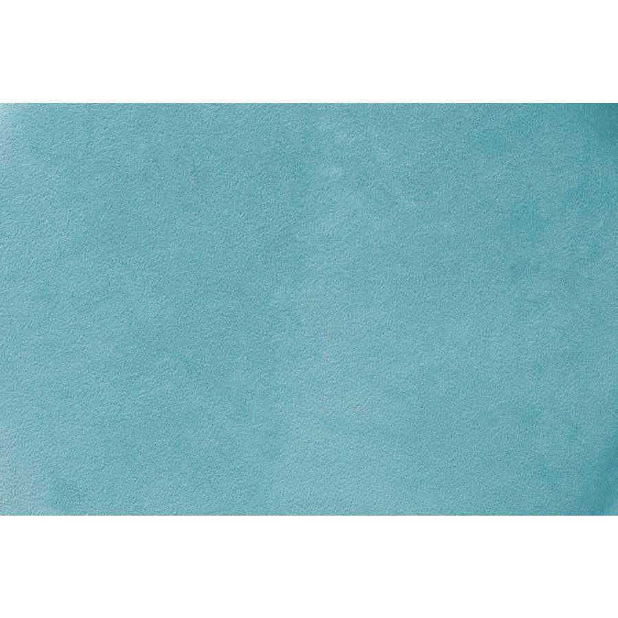 Baxton Studio Chaela Contemporary Glam and Luxe Sky Blue Velvet Fabric Upholstered and Gold Finished Metal Ottoman | Ottomans | Modishstore - 4