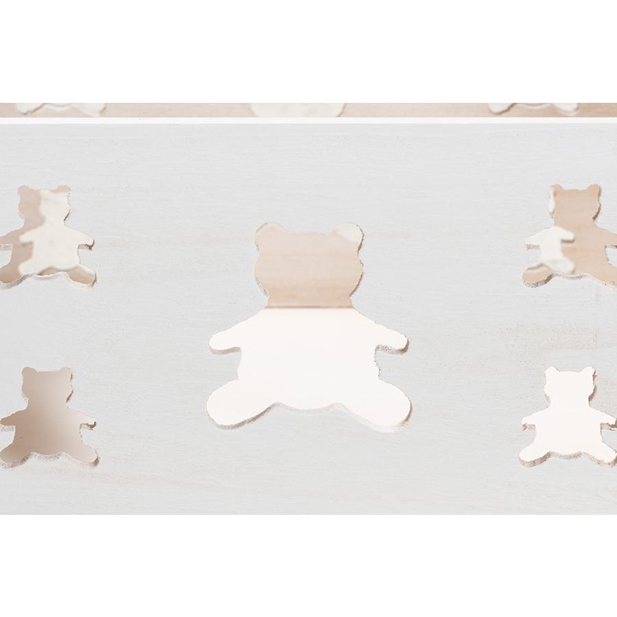 Baxton Studio Sagen Modern and Contemporary White Finished Wood 3-Piece Storage Crate Set | Cabinets | Modishstore - 4