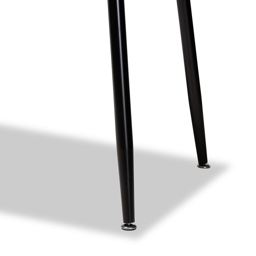 Baxton Studio Gianetta Mid-Century Modern Oak Brown Finished Wood and Black Metal 5-Piece Dining Set | Dining Sets | Modishstore - 4