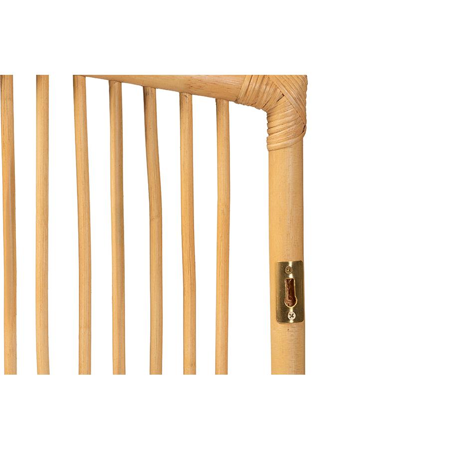 Baxton Studio Malvina Modern Bohemian Natural Brown Rattan Queen Size Wall-mount Headboard | Headboards | Modishstore - 4