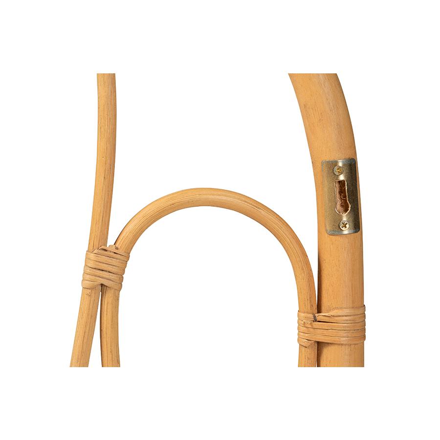 Baxton Studio Carrick Modern Bohemian Natural Brown Rattan Queen Size Wall-mount Headboard | Headboards | Modishstore - 4