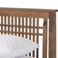 Baxton Studio Loafey Mid-Century Modern Solid Walnut Wood Window-Pane Style King Size Platform Bed | Beds | Modishstore - 4