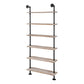 Claremont Industrial Piping Hang/Floor 6 Shelf By 4D Concepts | Shelves & Shelving Units | Modishstore - 3
