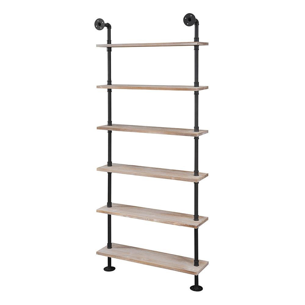 Claremont Industrial Piping Hang/Floor 6 Shelf By 4D Concepts | Shelves & Shelving Units | Modishstore - 3