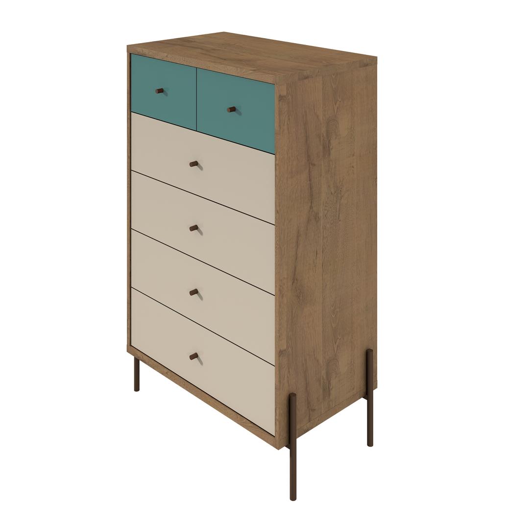 Manhattan Comfort Joy 48.43" Tall Dresser with 6 Full Extension Drawers | Dressers | Modishstore-10