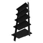 Manhattan Comfort Cooper 5-Shelf Floating  Ladder Bookcase in Black | Bookcases | Modishstore-3