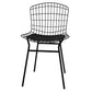Manhattan Comfort Madeline Metal Chair with Seat Cushion  in Silver and Black | Chairs & Recliners | Modishstore-3