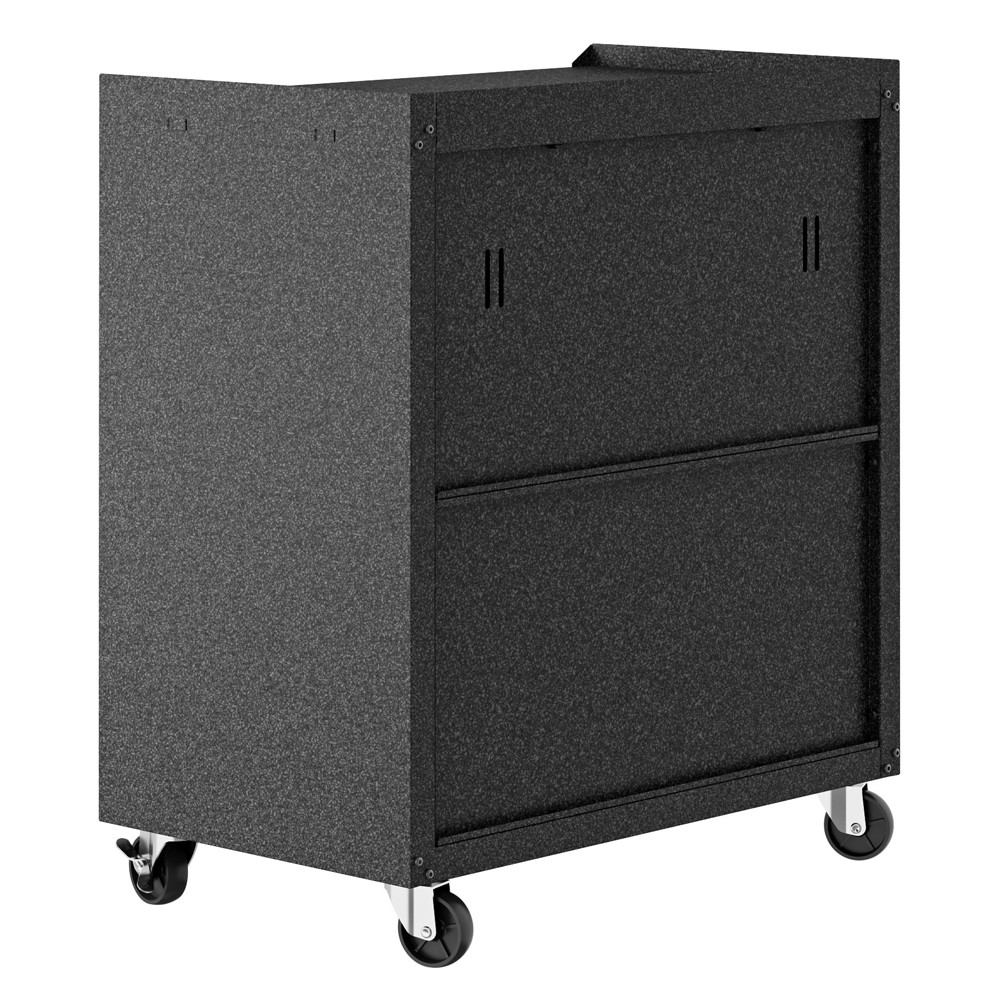 Manhattan Comfort 3-Piece Fortress Mobile Space-Saving Steel Garage Cabinet and Worktable 6.0 in Grey | Drawers | Modishstore-7