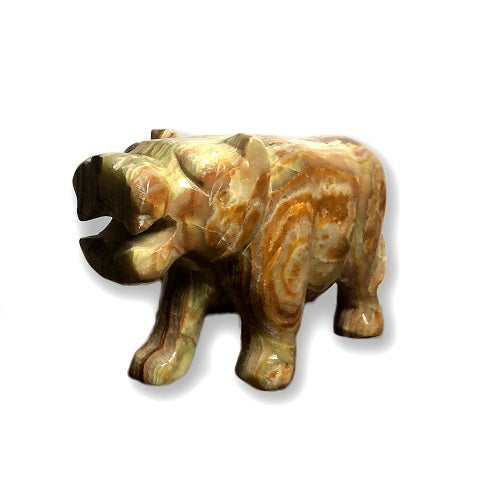 Onyx Hippopotamus Figurine-hand carved-4" | ModishStore | Minerals and Stones