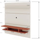 Manhattan Comfort Tribeca 62.99 Mid-Century Modern Floating Entertainment Center with Décor Shelves in Off White and Terra Orange Pink | TV Stands | Modishstore - 3