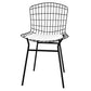 Manhattan Comfort 2-Piece Madeline Metal Chair with Seat Cushion  in Silver and Black | Chairs & Recliners | Modishstore-14