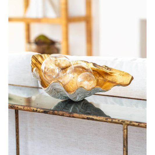 Golden Clam Bowl Small By Regina Andrew | Decorative Bowls | Modishstore