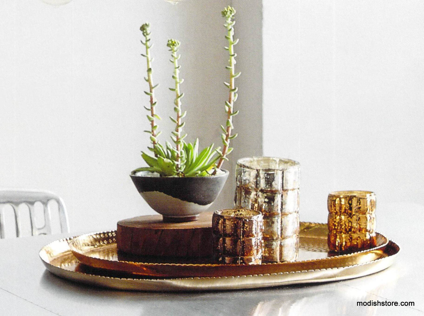 Roost Brass Wire-Wrapped Metallic Votive Holders